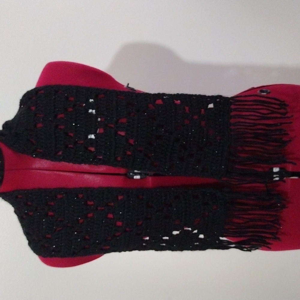 Crochet Glitter Scarf  Handmade